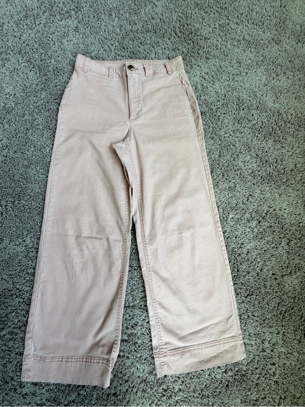 Old Navy Pink Wide Leg Cropped Pants Size 0 EUC